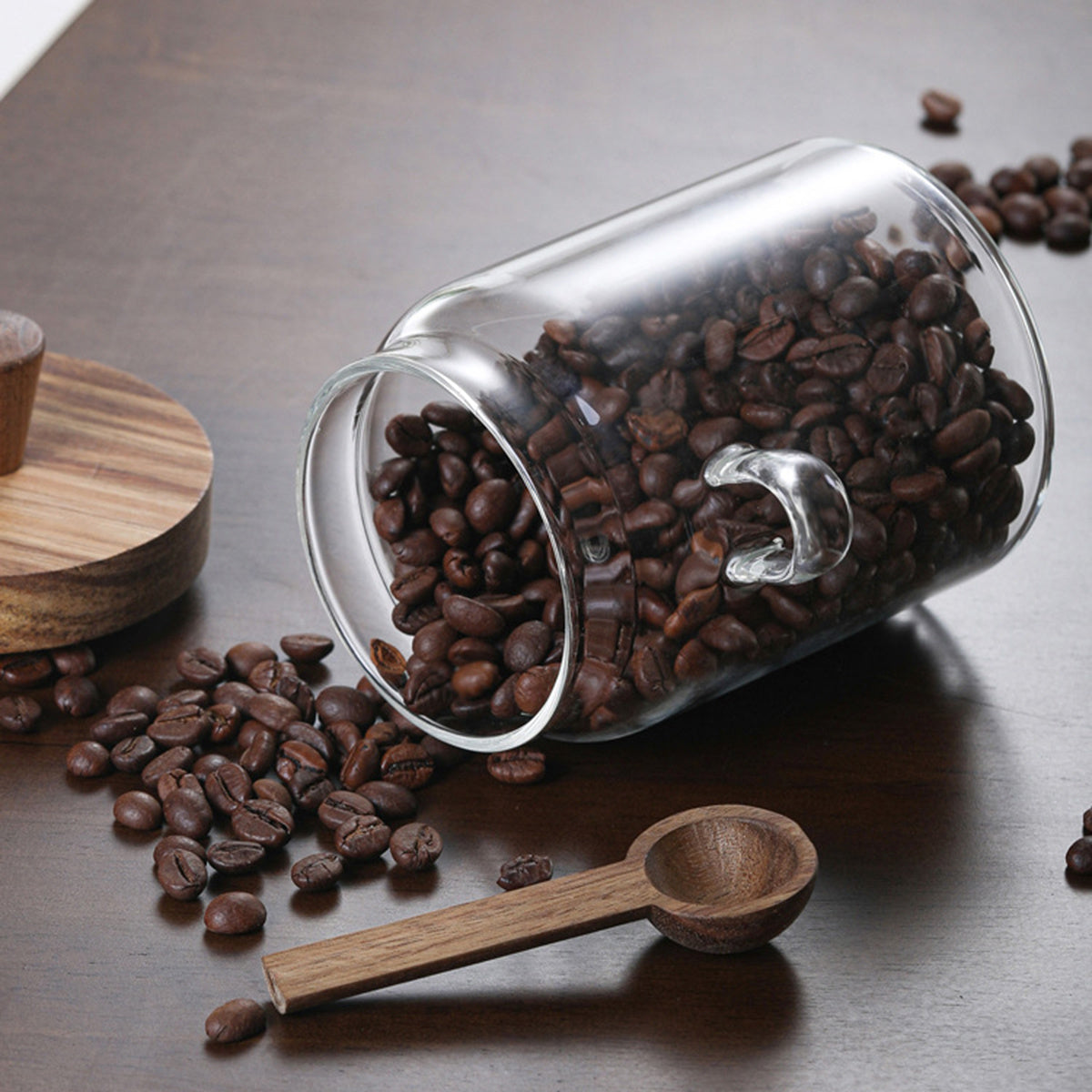 3-Piece Glass Storage Jar Set with Spoons