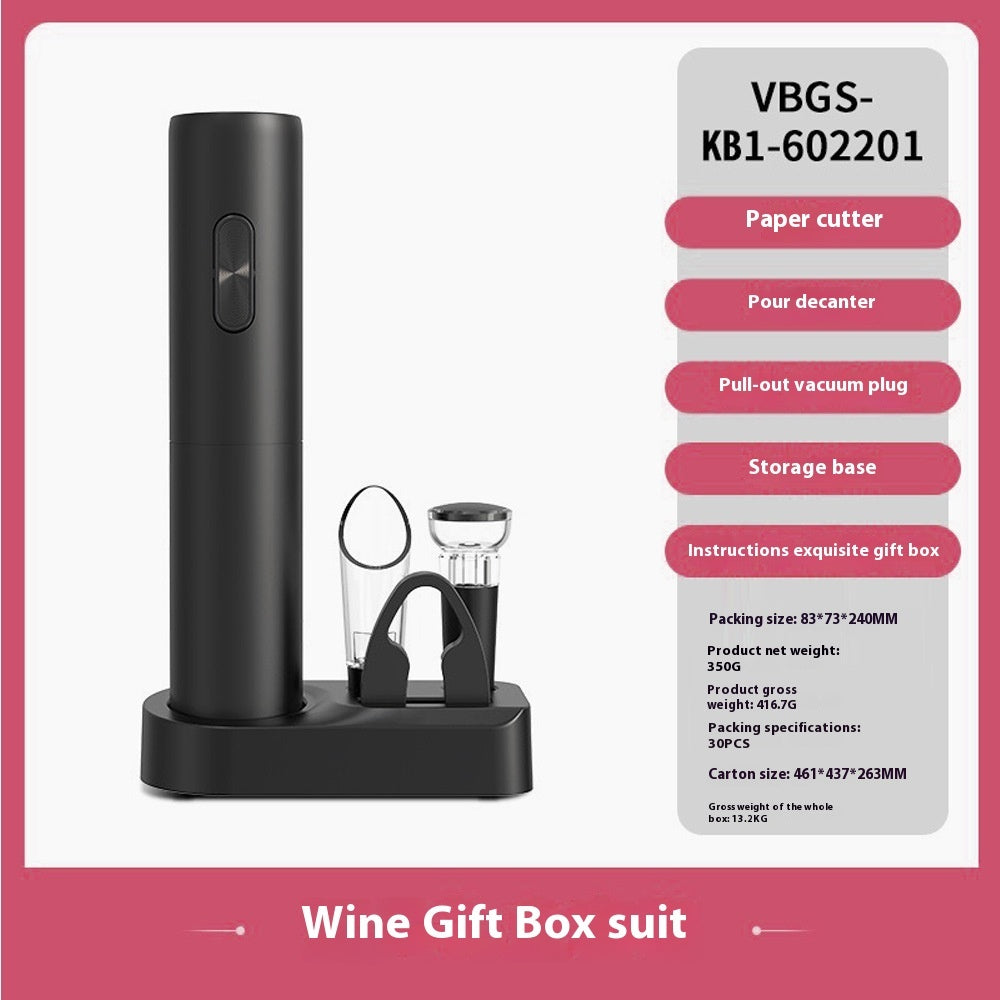 Rechargeable Red Wine Electric Bottle Opener With Storage Base Set