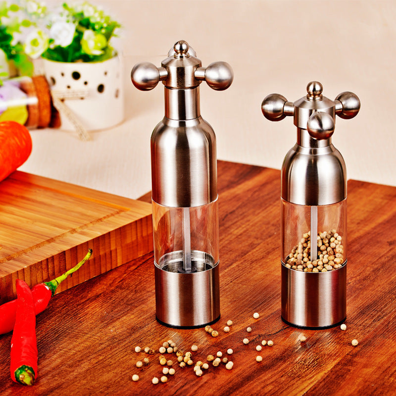4-Color Spice Grinder Set - Pepper Mill & Salt Grinder Kitchen Tool