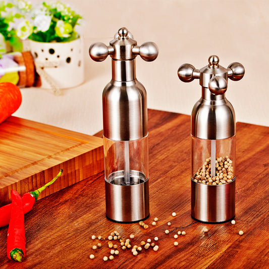 4-Color Spice Grinder Set - Pepper Mill & Salt Grinder Kitchen Tool