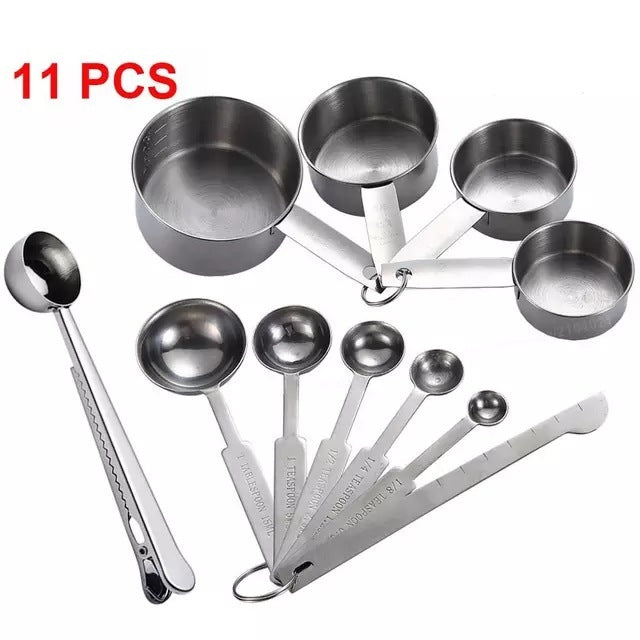 Stainless Steel Measuring Cup & Spoon Set