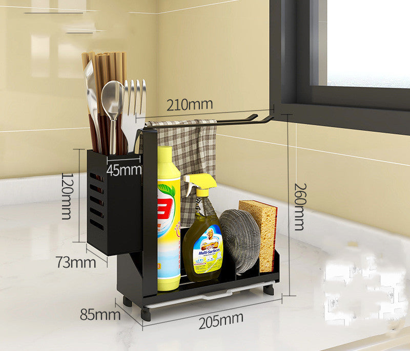 Kitchen Sink Caddy Organizer - Sponge, Soap & Brush Holder