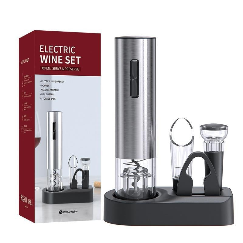 Rechargeable Red Wine Electric Bottle Opener With Storage Base Set