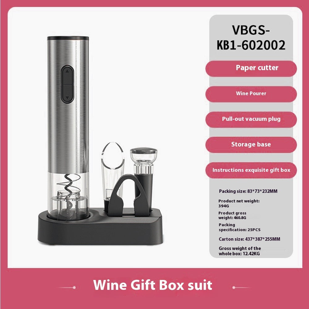 Rechargeable Red Wine Electric Bottle Opener With Storage Base Set