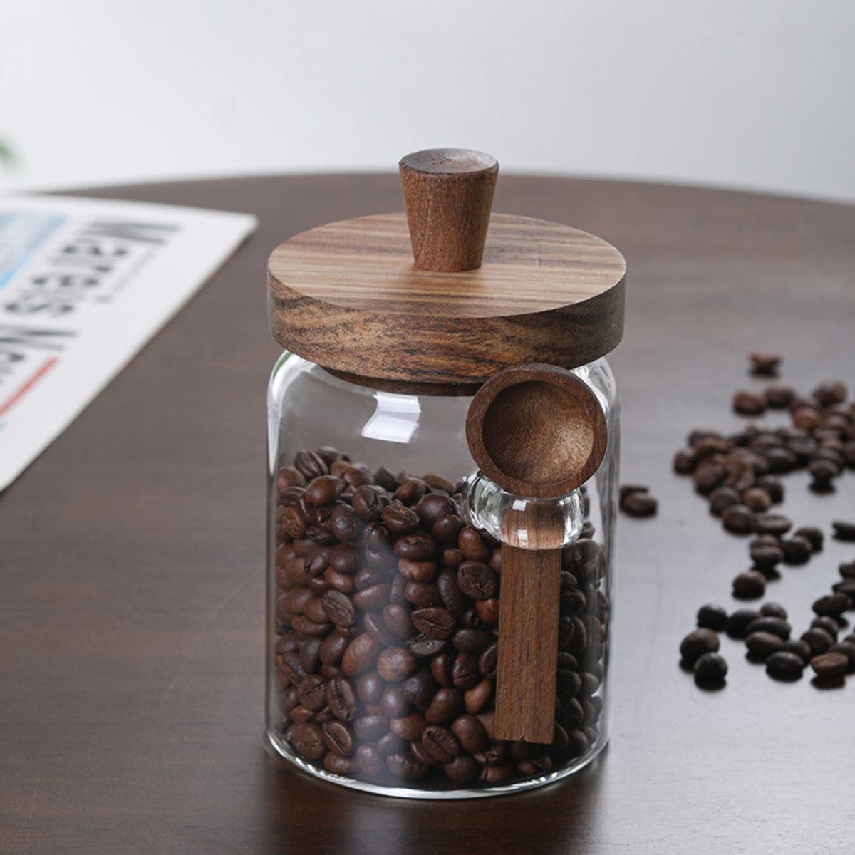 3-Piece Glass Storage Jar Set with Spoons