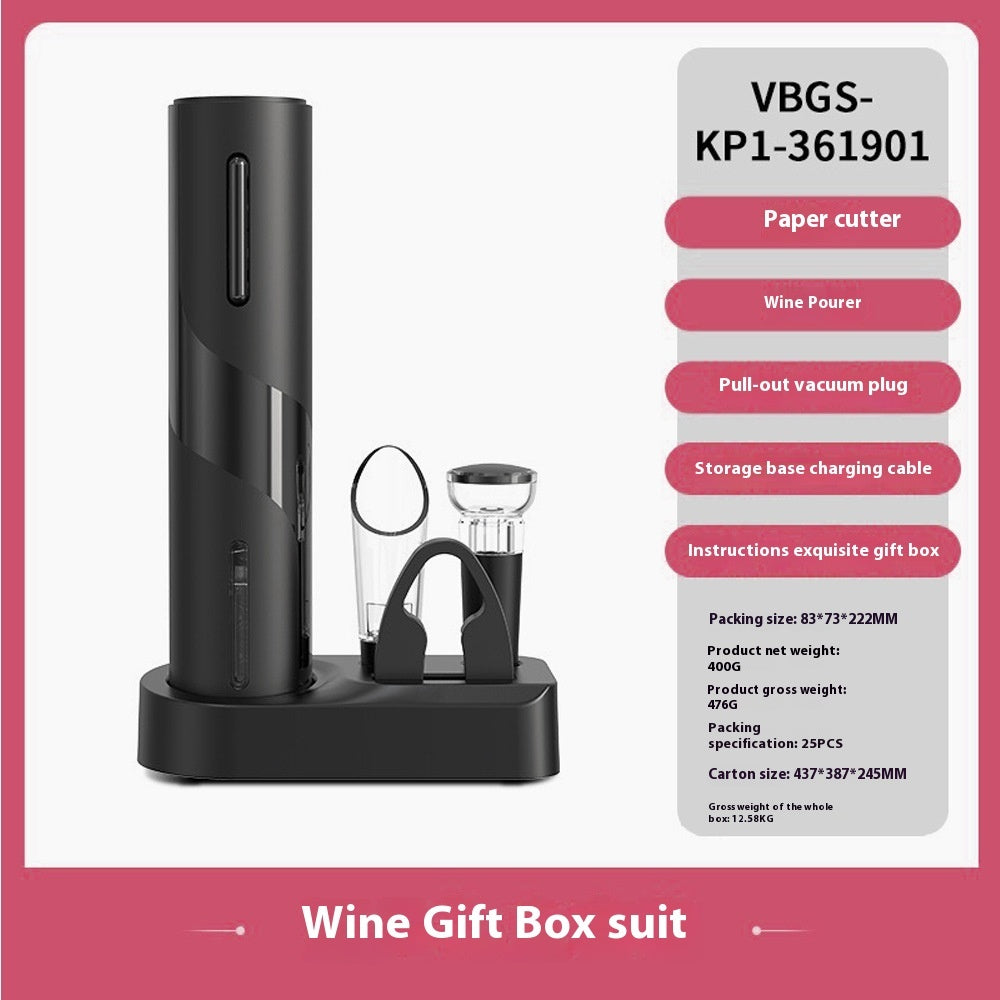 Rechargeable Red Wine Electric Bottle Opener With Storage Base Set