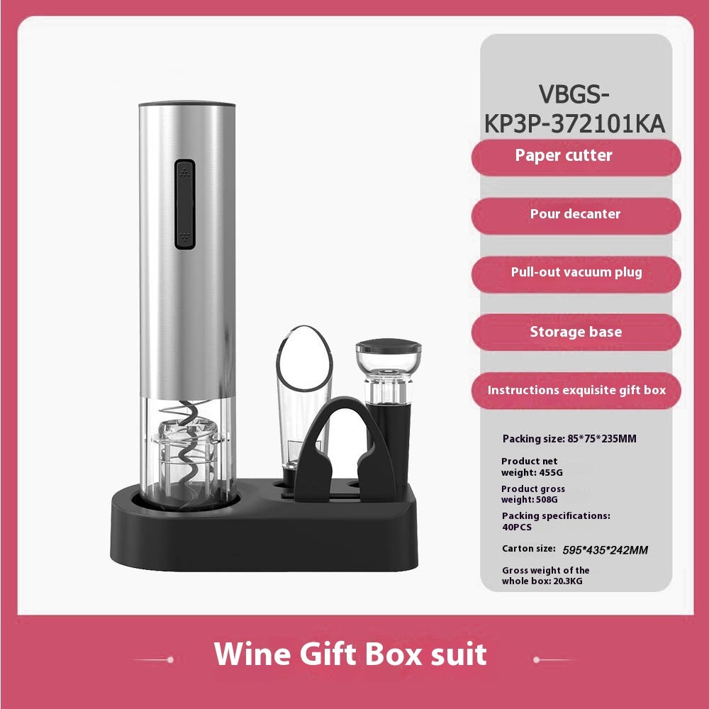 Rechargeable Red Wine Electric Bottle Opener With Storage Base Set