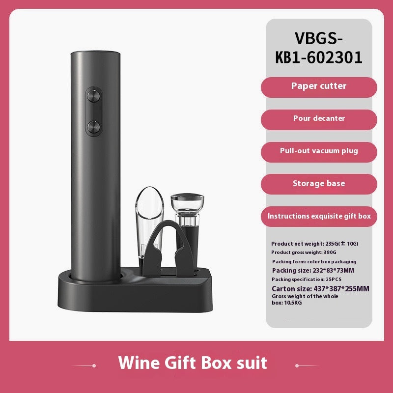 Rechargeable Red Wine Electric Bottle Opener With Storage Base Set