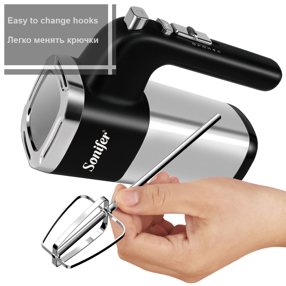 500W Electric Hand Mixer - 5 Speed Food Blender for Baking & Cooking