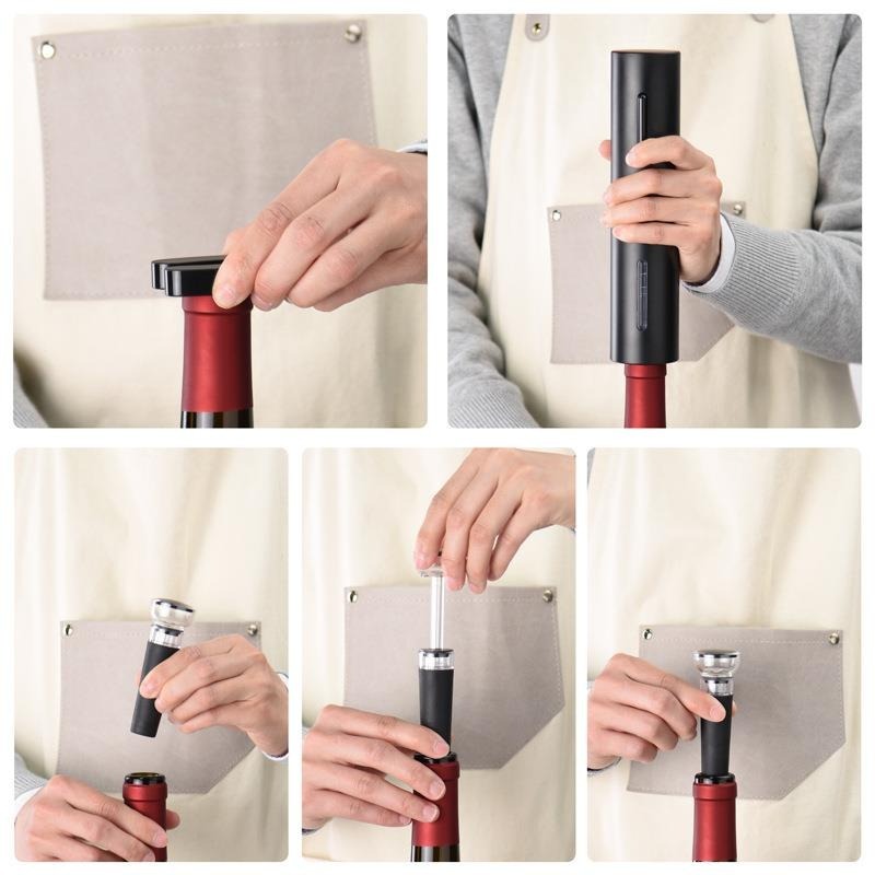 Rechargeable Red Wine Electric Bottle Opener With Storage Base Set